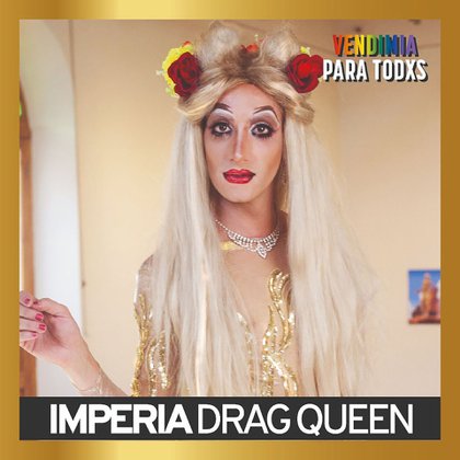 Imperia en el Concurso Vendimia para todos, donde ganó como embajadora drag queen
